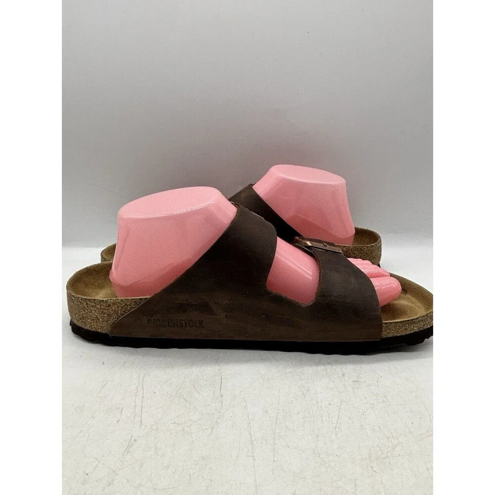 Birkenstock Arizona Leather Mocha Soft Footbed Sandals Shoes Women’s 11 Mens 9
